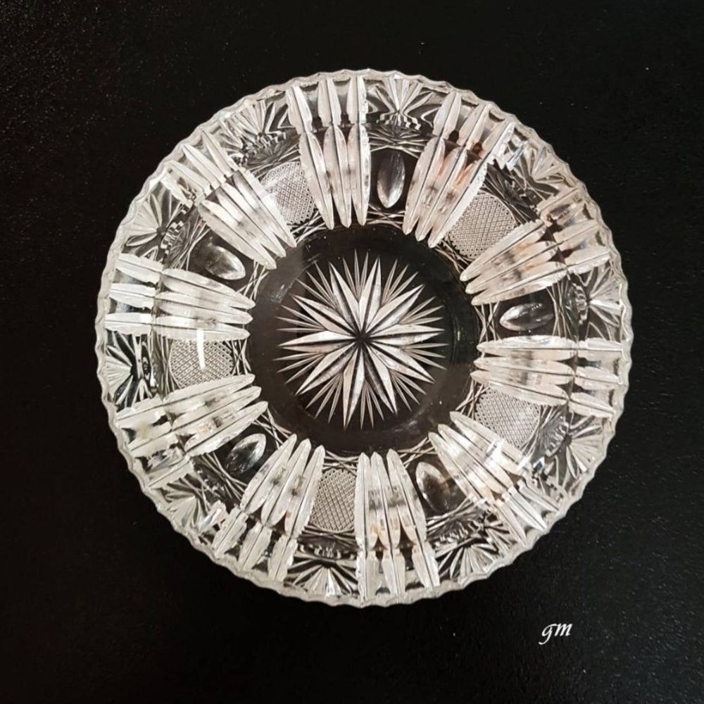 Vintage Heavy Crystal Glass Ashtray MCMlegant Crystal Glass Bowl